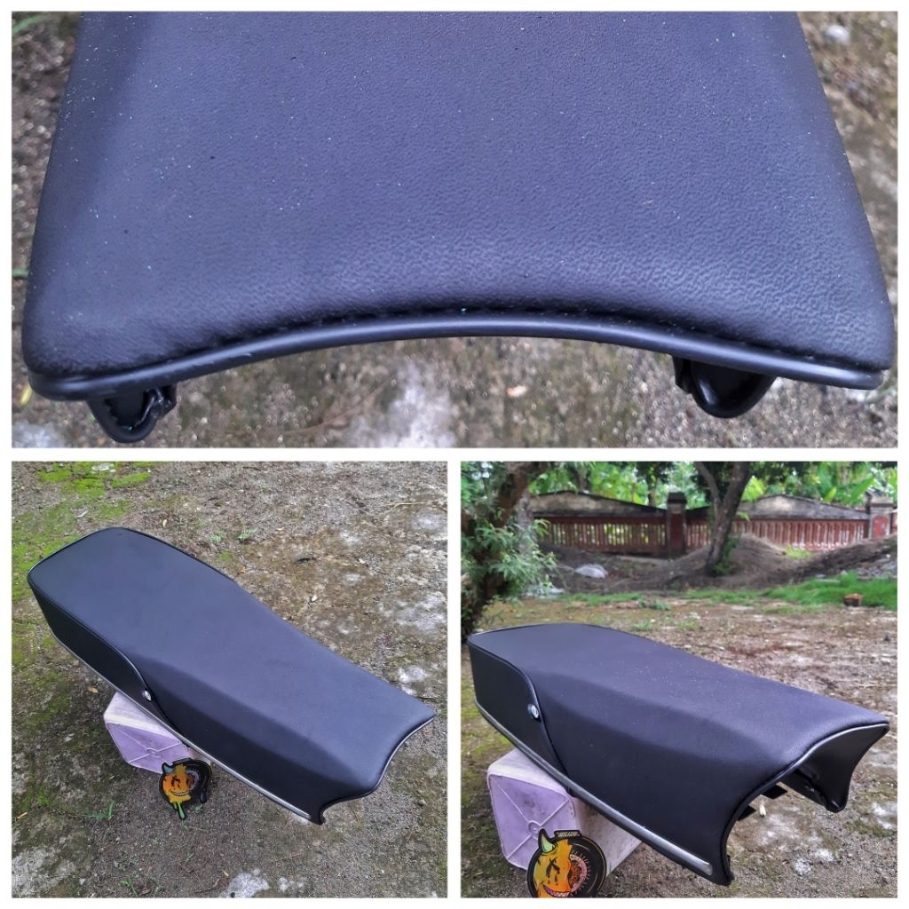 Jok Cb Kulit Mbtech Superior Model Slim Plat Besi Galvanis Busa Anti Gembos Handmade Nganjuk