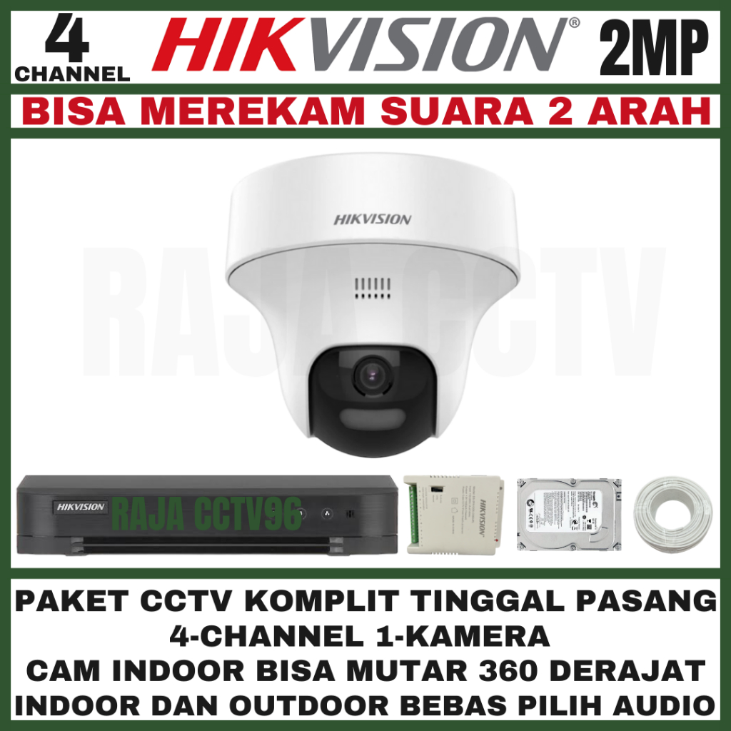 CCTV Hikvision 2MP PTZ Indoor Two Way Audio Kamera CCTV