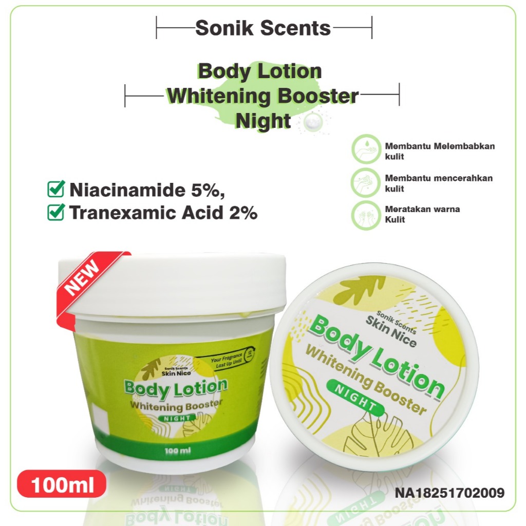 SKIN NICE WHITENING Body lotion BOOSTER ,Niacinamide 5%  ,Tranexamic acid , Alpha arbutin, Collagen,