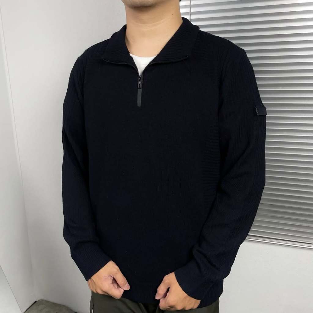 halfzip JMB wool navy - kn3520