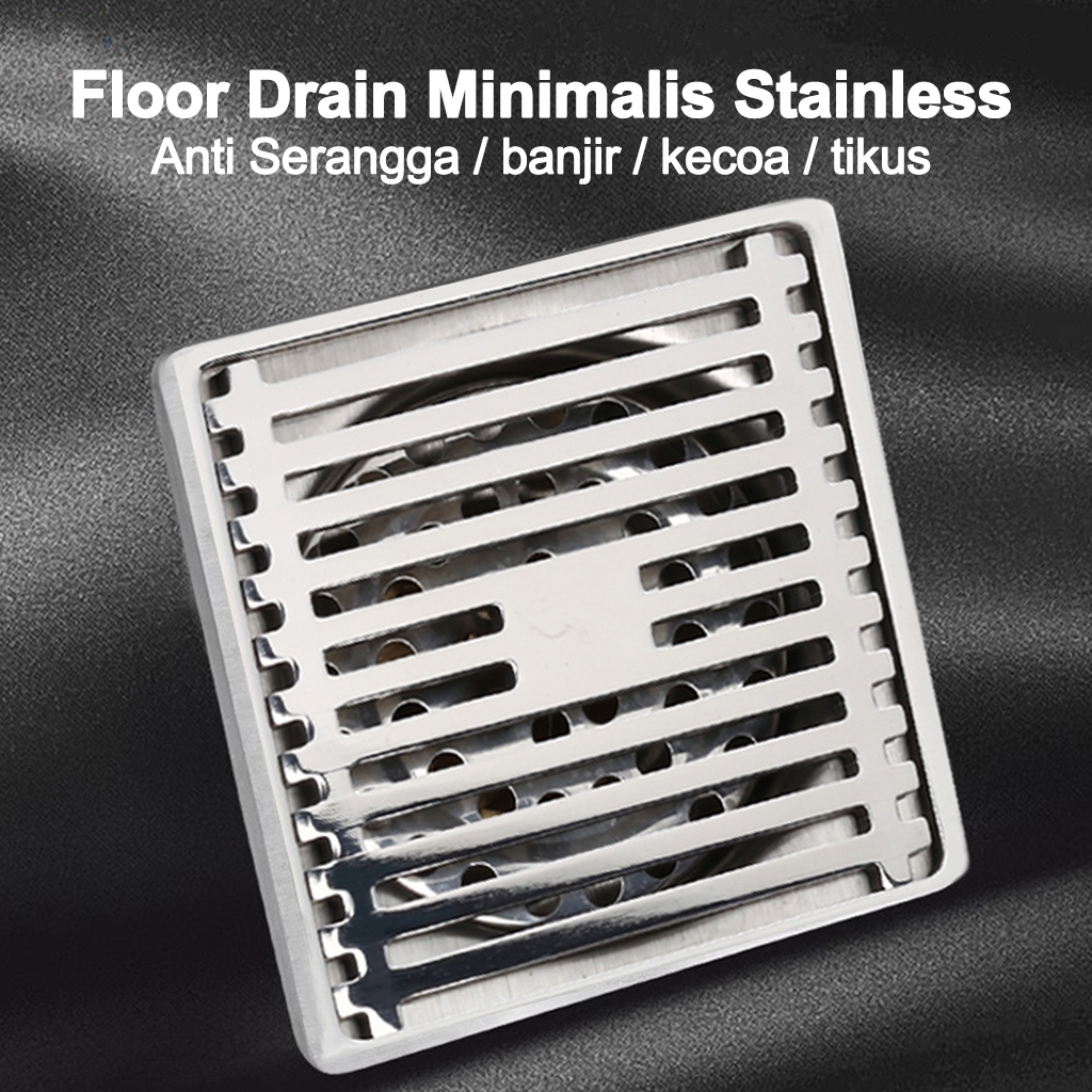 Floor Drain Saringan Got Stainless Kotak Katup Kuningan Kotak Afur Lantai Smart Kamar Mandi Toilet