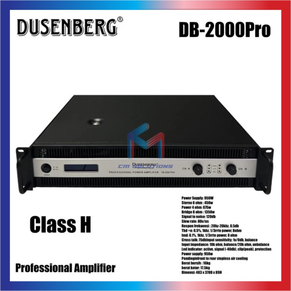 POWER AMPLIFIER DUSENBERG DB 2000 PRO DB 2000PRO AMPLI PROFESIONAL AUDIO ORIGINAL GARANSI