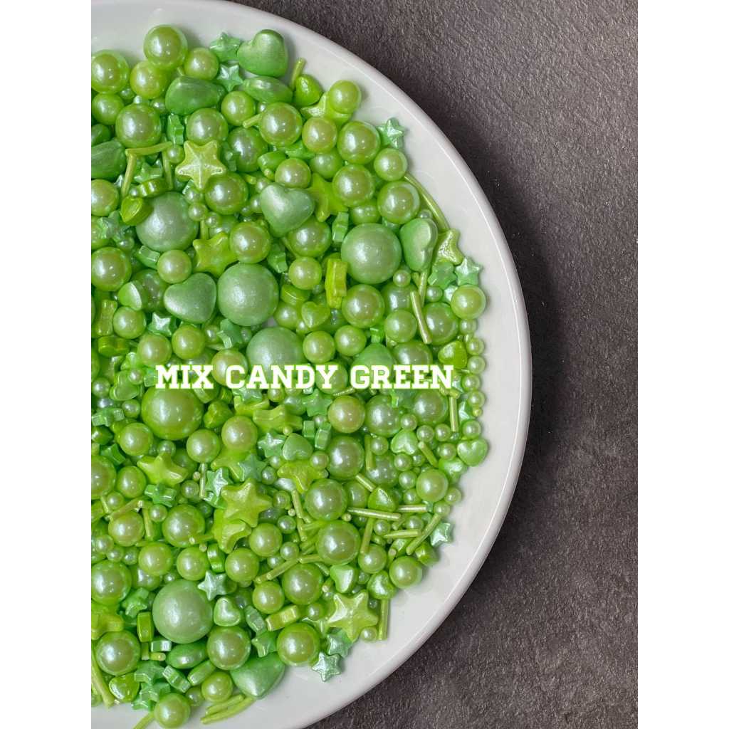 

Sprinkle Mix Candy Green Kemasan 10gr