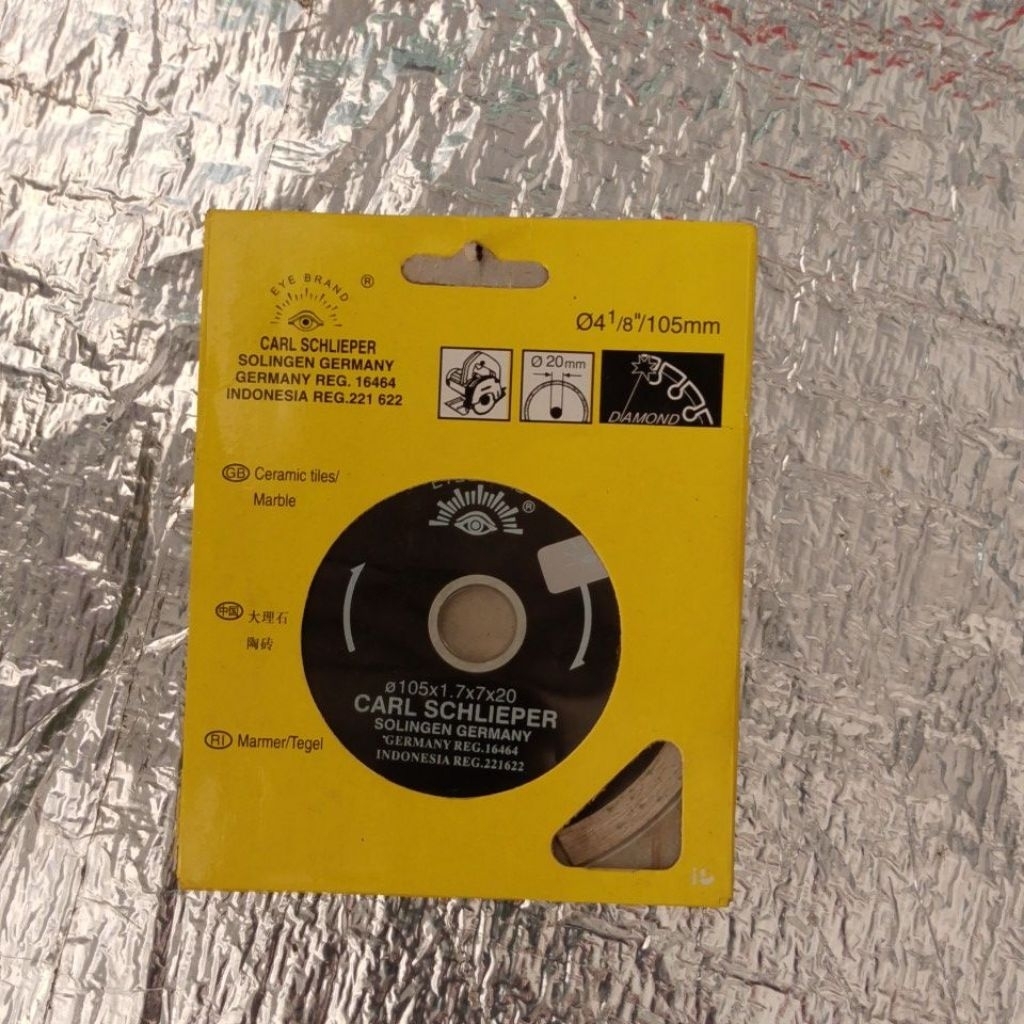 Mata pisau potong granit basah dan kering 4"