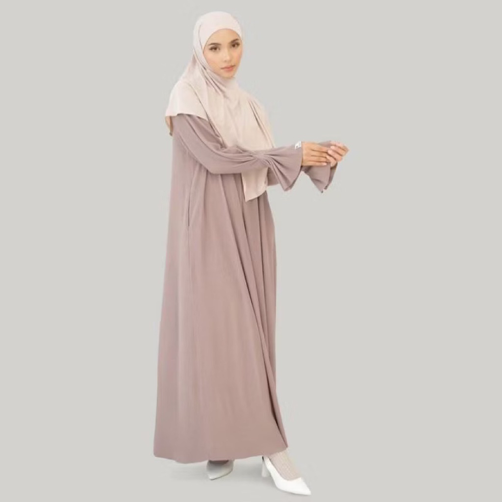 PRELOVED Khalewale pleats dress - nude M