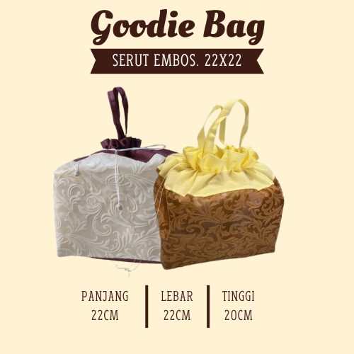 

tas spunbond box // serut embos uk 22x22 // model baru isi 12 ocs