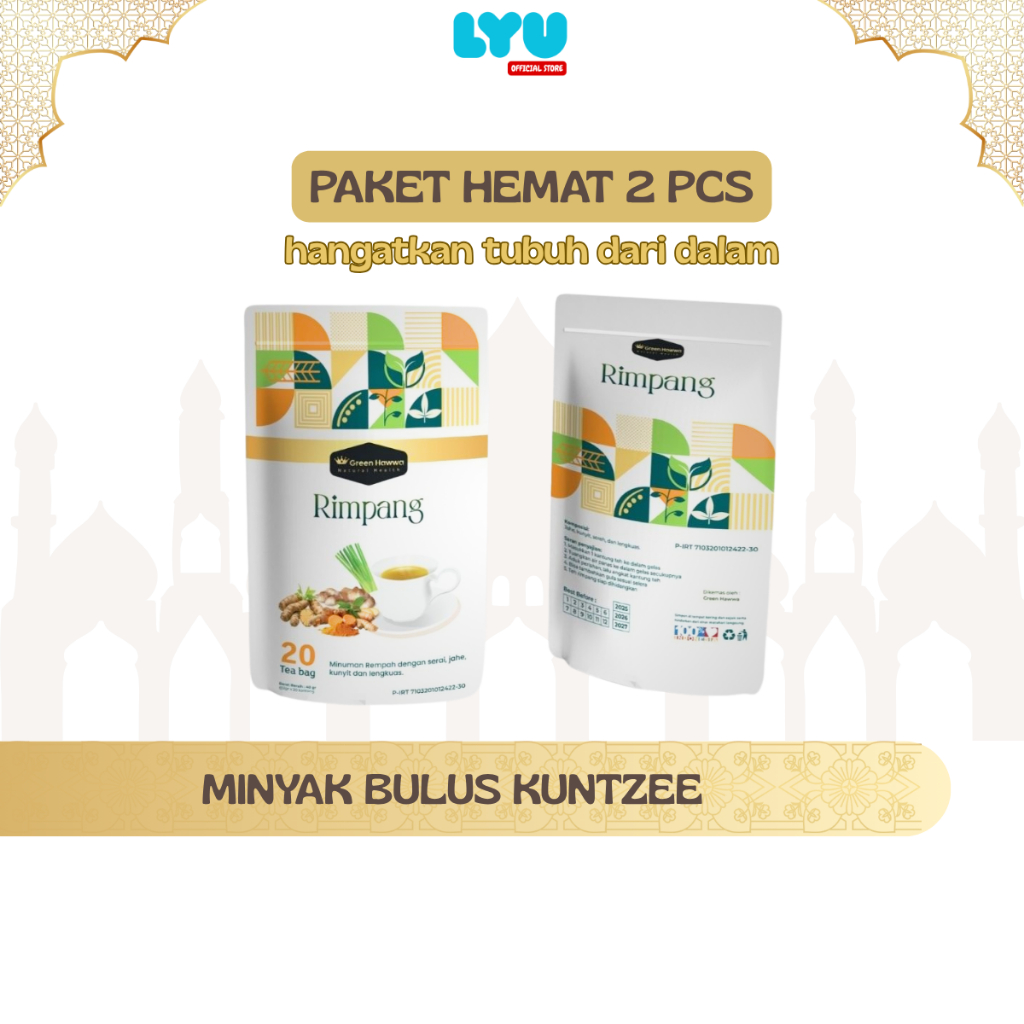 

[ PAKET HEMAT 2 PCS ] - TEH RIMPANG GREEN HAWA – isi 2 bungkus @20 kantong teh herbal rimpang | jahe | kunyit | serai | lengkuas | pelancar pencernaan | redakan masuk angin | teh rimpang | teh jahe | teh kunyit | teh serai | teh lengkuas | teh masuk angin