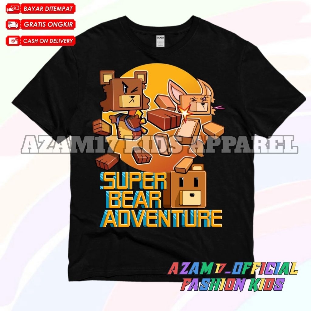 Kaos Anak Baju Anak Game Super Bear Adventure Terbaru Free Nama / Kaos Tshirt Anak Game Super Bear T
