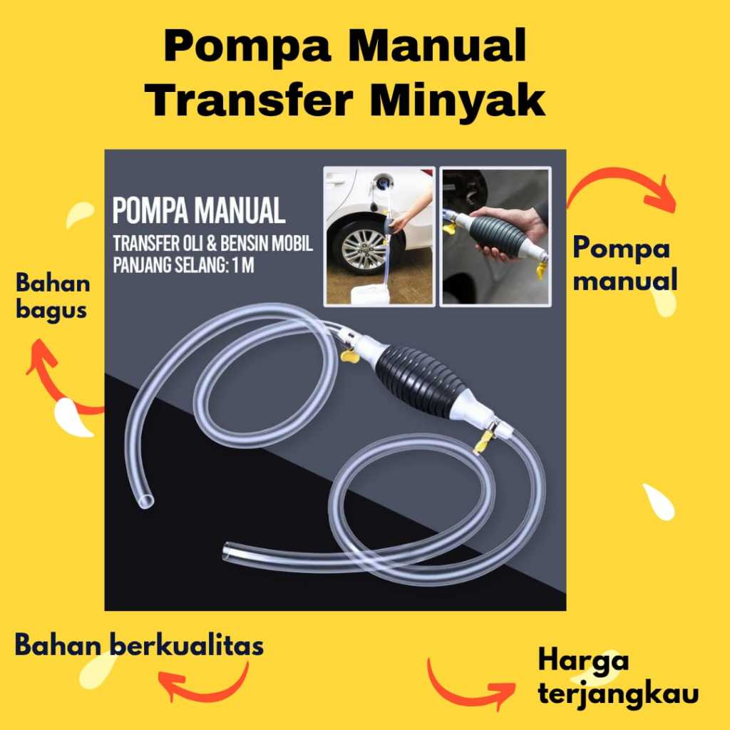 Pompa Tangan Transfer Oli Bensin Mobil Oil Extractor Pompa Tangan Transfer Oli 1M