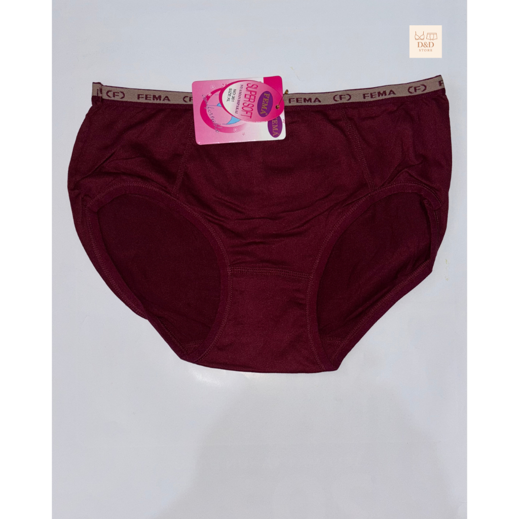 Celana Dalam Wanita FEMA Jumbo Ecer Pcs 361 Polos Bahan