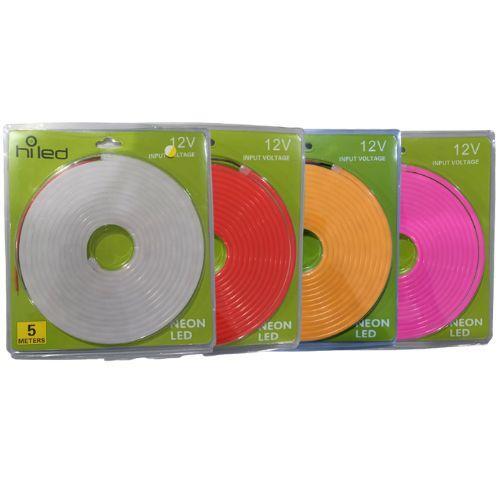 LAMPU LED STRIP NEON FLEX HILED DC 12V 12VOLT LED FLEXIEBEL NEON LED OUTDOOR HI-LED IP67 WARNA WARNI