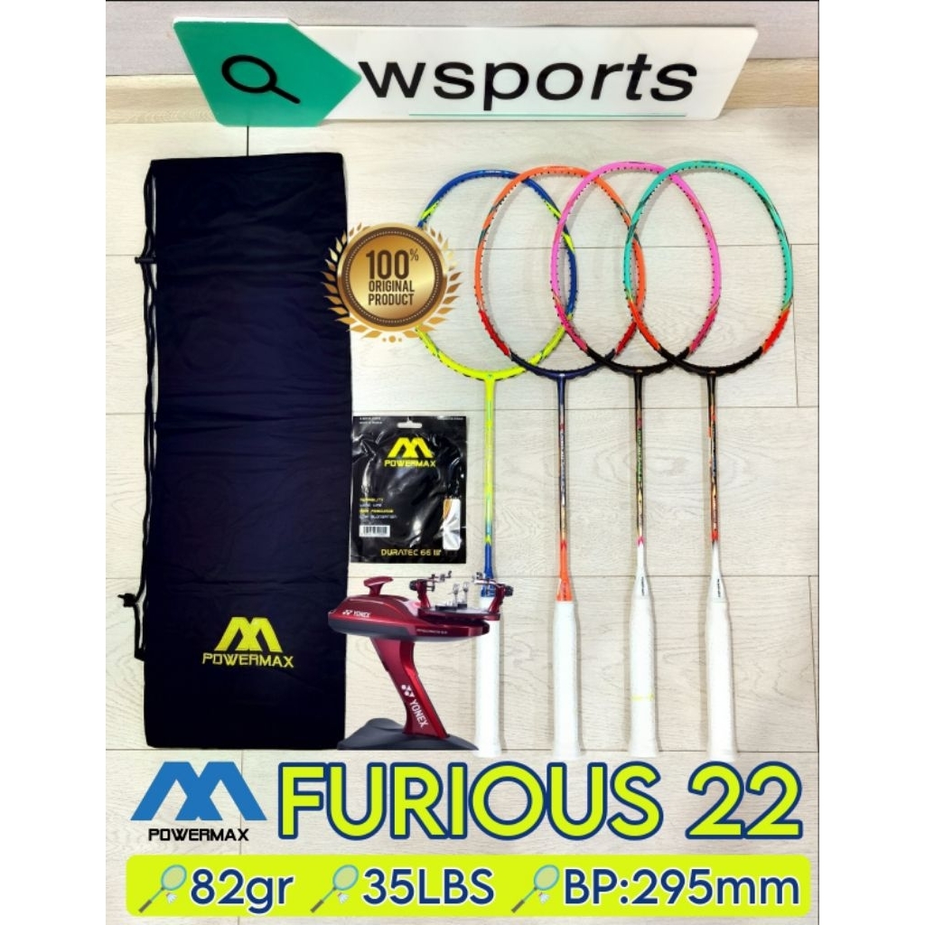 HOT DEALS PROMO TERBARU RAKET BADMINTON POWERMAX 35LBS FURIOUS 50 AZTROZ 99 M 800 FURIOUS 22 YT