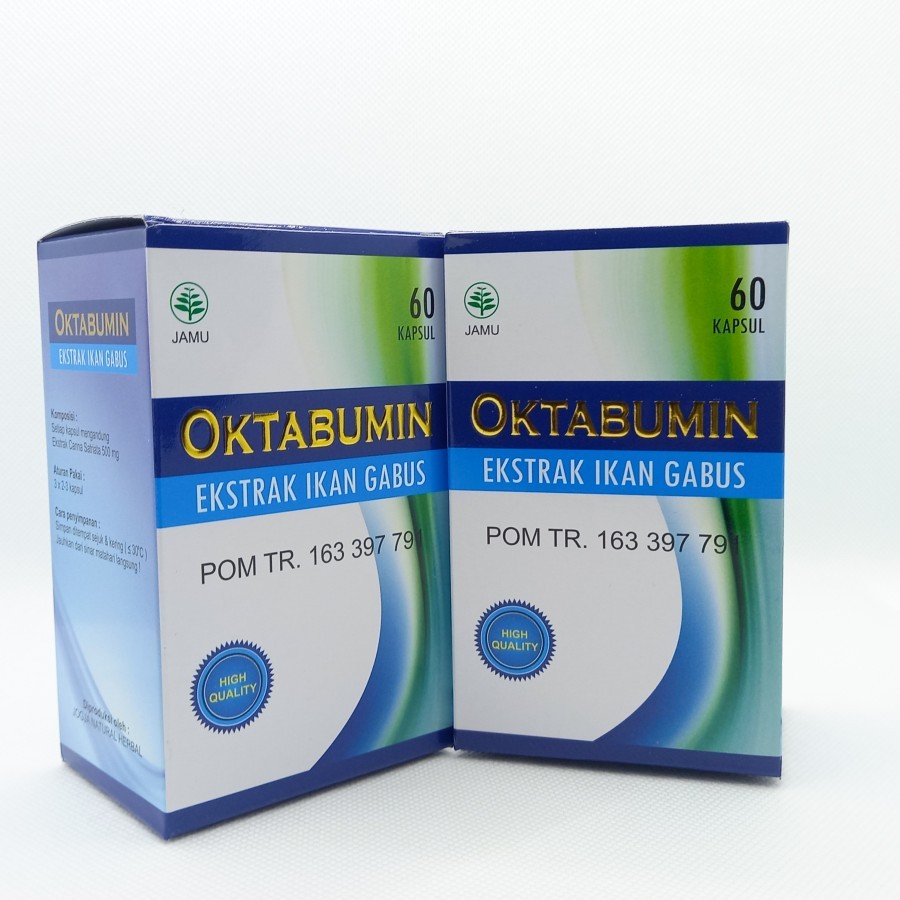 Oktabumin Ekstrak Ikan Gabus Kutuk 60 Kapsul penyembuh luka operasi BPOM
