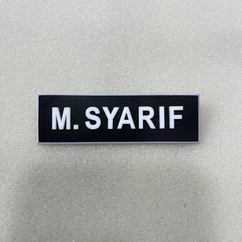 

Papan nama dada huruf timbul terbaru