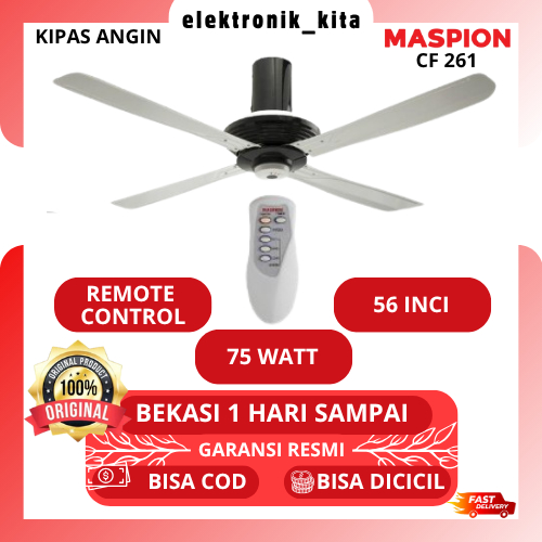 MASPION KIPAS ANGIN PLAFON 56 INCI CF 261 CF-261 CF261 CEILING FAN BEKASI MURAH GARANSI RESMI