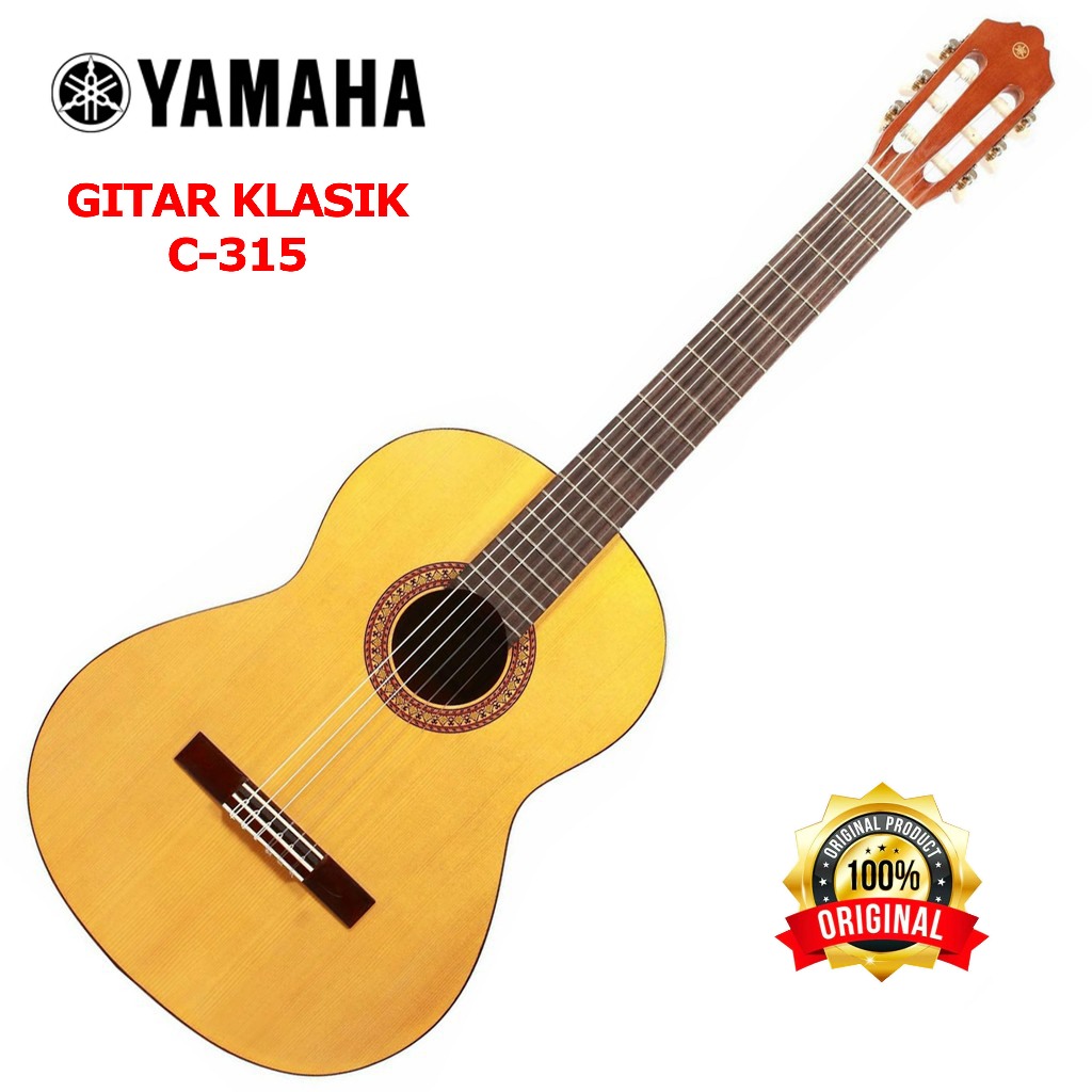 Gitar Klasik YAMAHA C315 BONUS AKSESORIS Senar Nilon Akustik Nylon Strings Guitar C-315