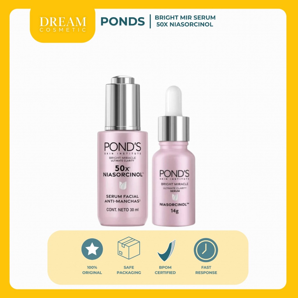 PONDS BRIGHT MIRACLE SERUM 50X NIASORCINOL | TRIPLE GLOW FACE SERUM MEMPU MENCERAHKAN - ORIGINAL