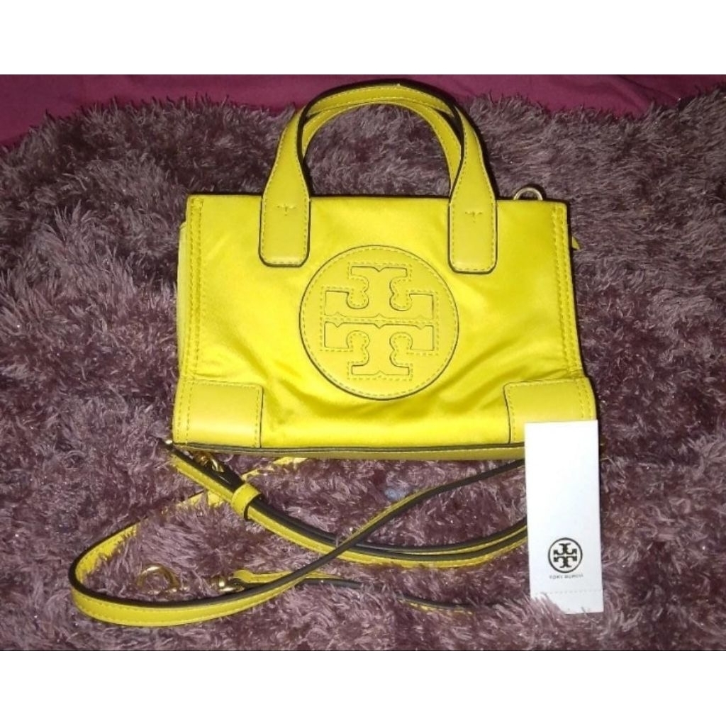 Tory Burch Ella micro Tote bag Limone 18x13x5 (MINI)