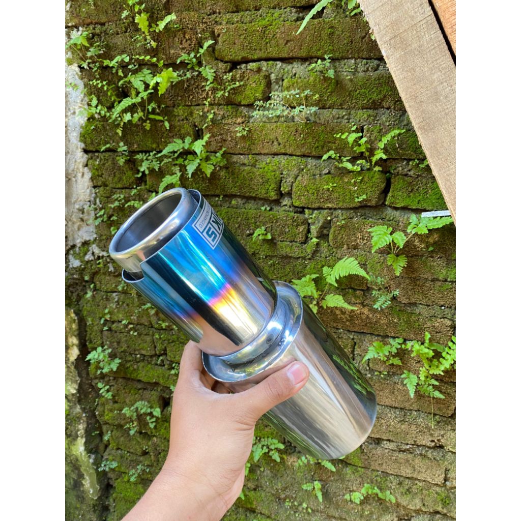 knalpot muffler tailpipe type HKS topi cocok buat mobil diesel/bensin