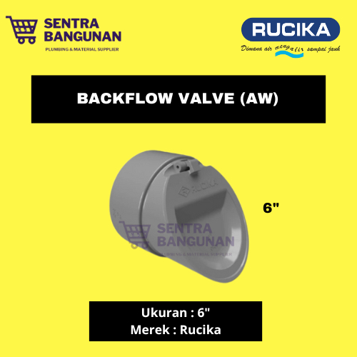 BACKFLOW VALVE RUCIKA 6 INCH / TUTUP PIPA PEMBUANGAN GOT
