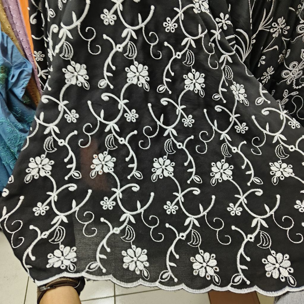 PROMO Kain Katun Bordir Twotone Premium/Kain katun Bordir Premium/Kain Katun Bolong Premium/Kain Kat