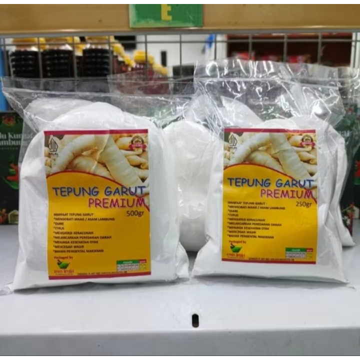 

Tepung Garut 500gr Premium / Pati Garut / Tepung Pati Irut / Jengkirut Original Asli