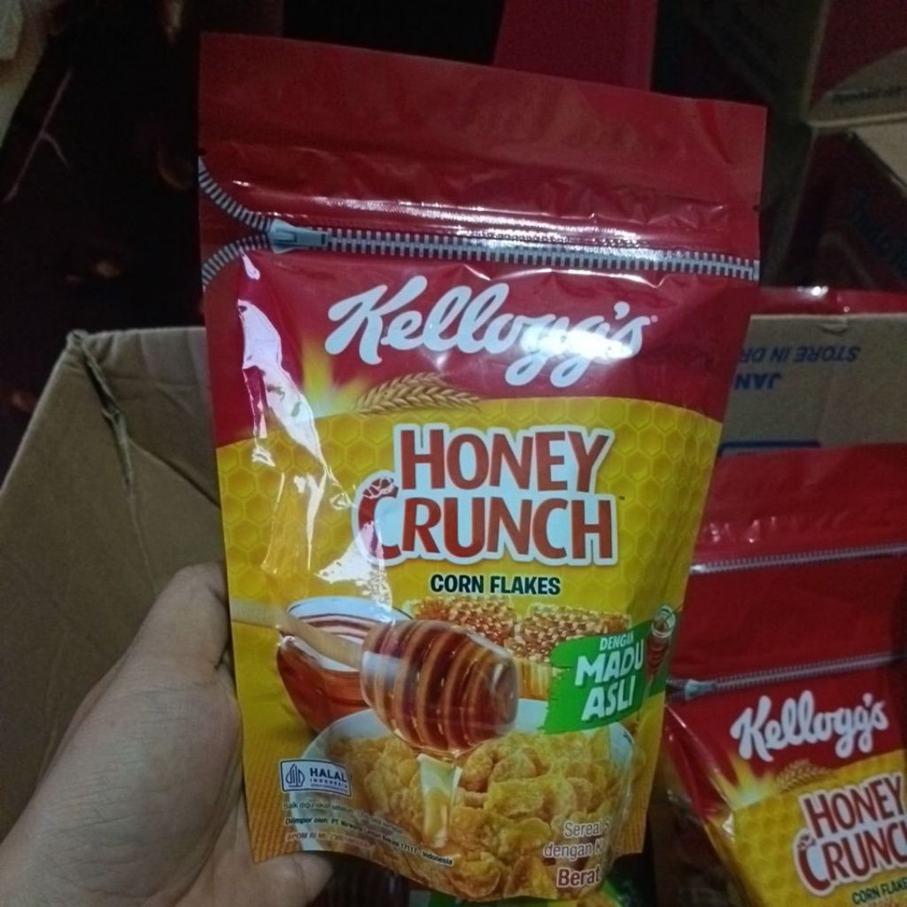 

(HABIS) Kellogg'S Corn Flakes Sereal Honey Crunch Pouch 55gr