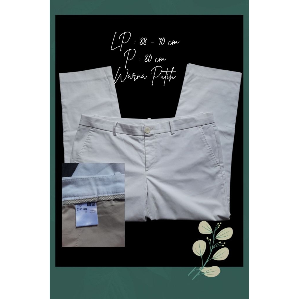 Celana Uniqlo/preloved uniqlo /celana putih uniqlo