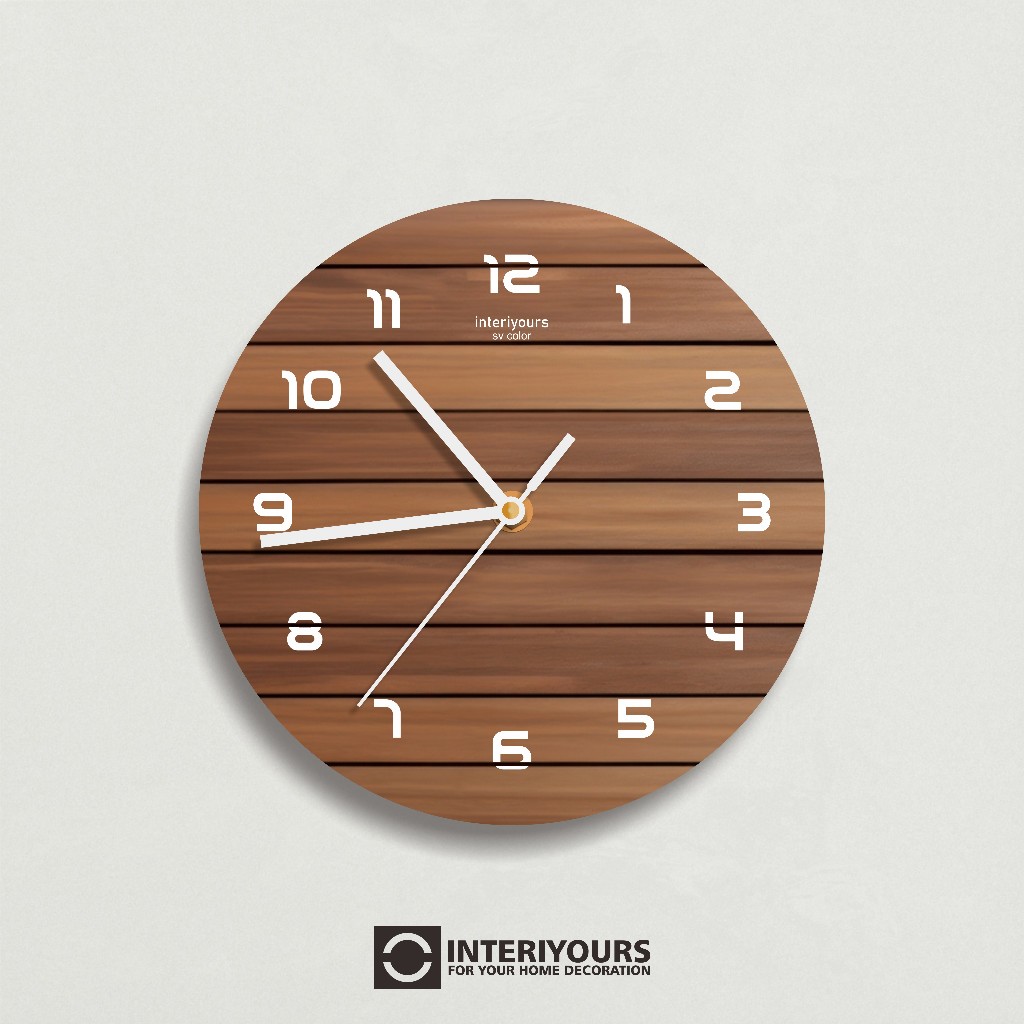 JAM DINDING KAYU BESAR AESTHETIC HOMEMADE