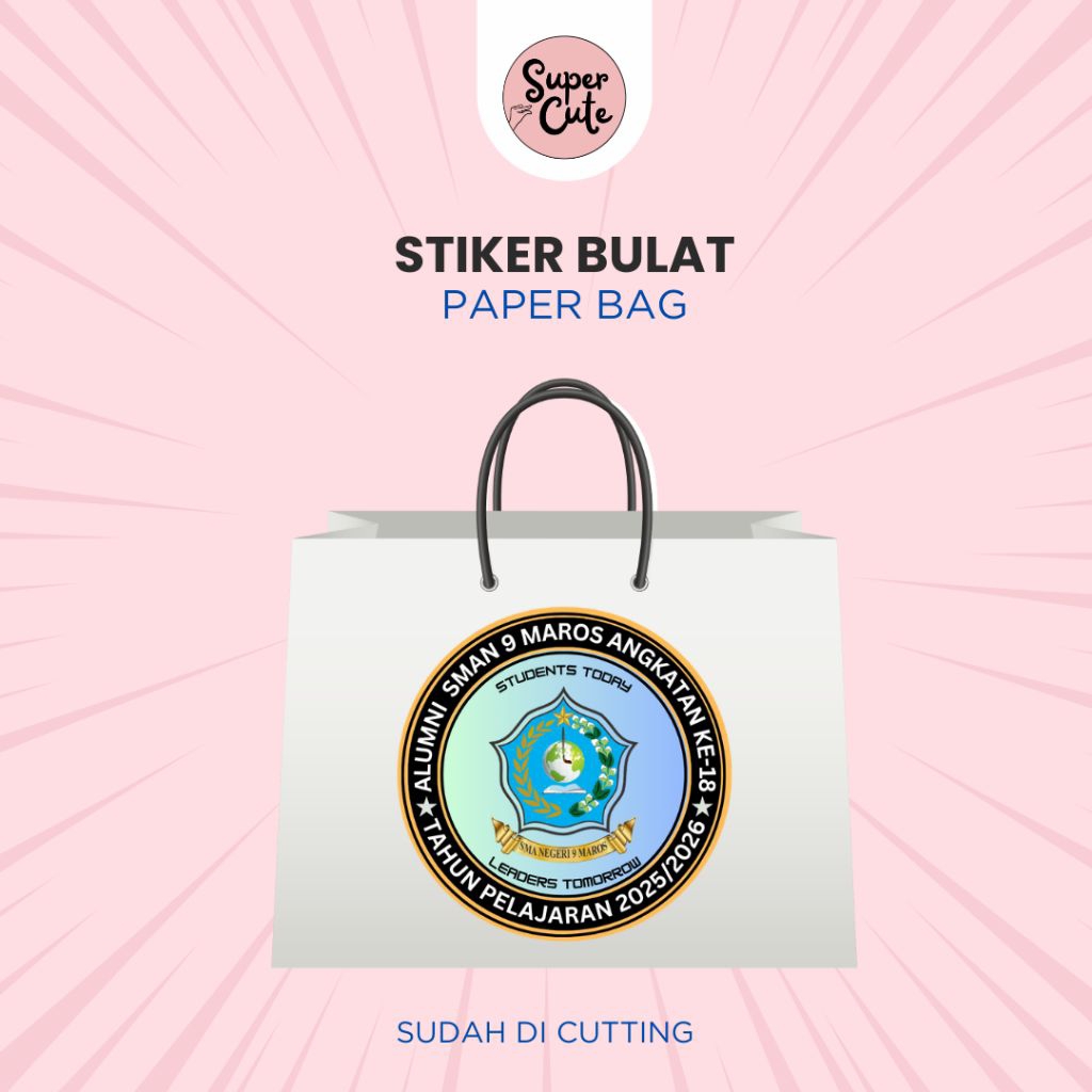 

SuperCute Cetak Stiker Besar Ukuran A4 Cocok untuk Hadiah Paperbag Kegiatan Penamatan Seminar Wisuda Bisnis