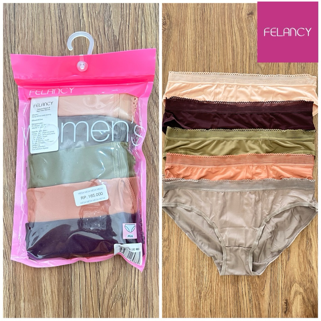Felancy panty pack isi 5 cutting mini waist 76-010100 branded sale