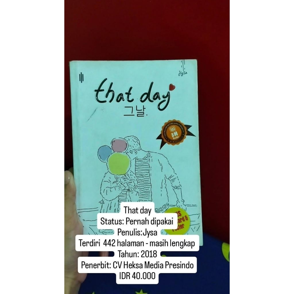 NOVEL THAT DAY - PRELOVED