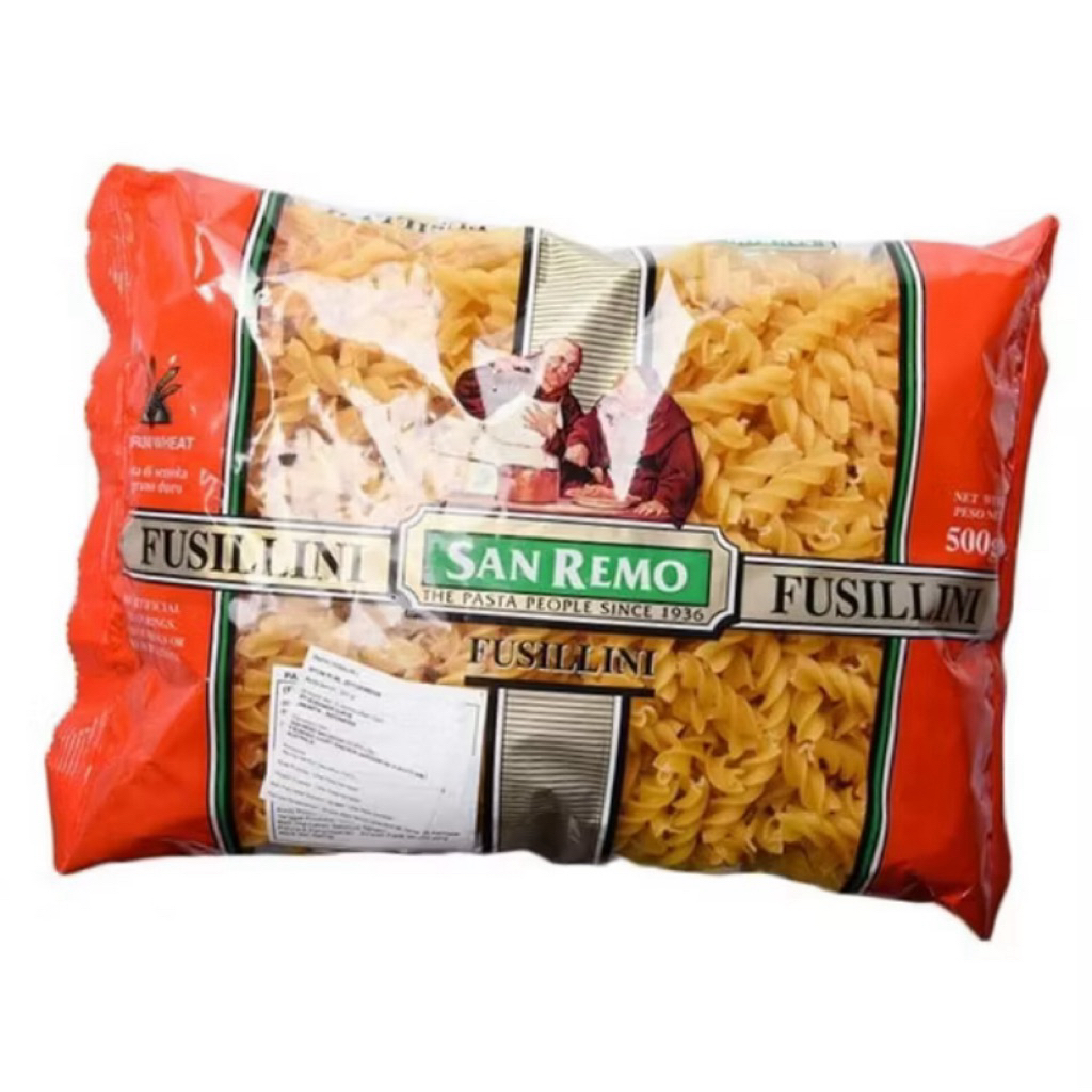 

San Remo Fusillini Pasta 500 g – Pasta Premium dari Gandum Durum Asli