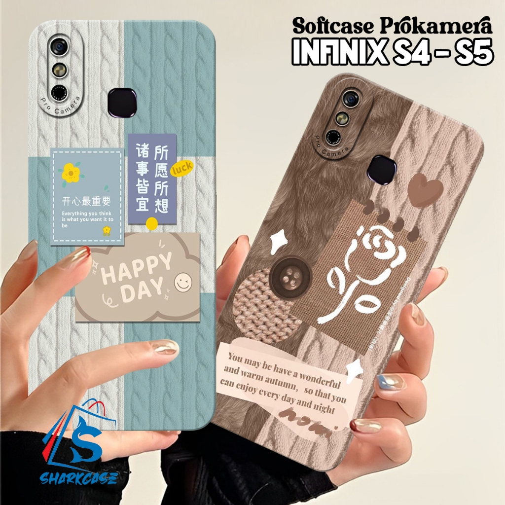 Case Infinix S4 / 3 PLUS / S5 / S5 LITE / Smart 4 / 5 / 6 / 7 / 8 / 9 Motif Rajut Aesthetic - Casing