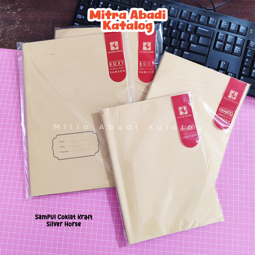 

(1 PACK ISI 20 PCS) SAMPUL COKLAT KRAFT SILVER HORSE / KWARTO BOXY SAMPUL BUKU TULIS BESAR KECIL