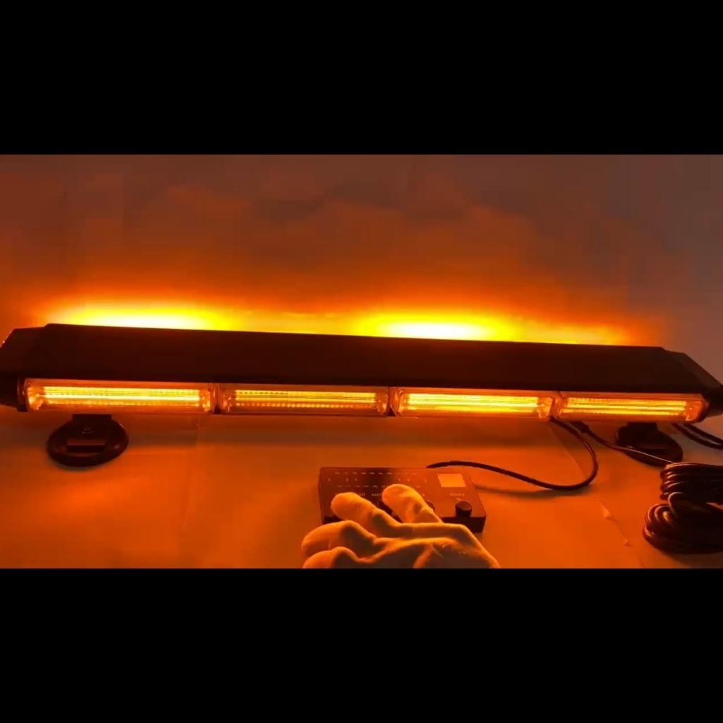 Lampu light bar slim mangnwt 70cm led kuning