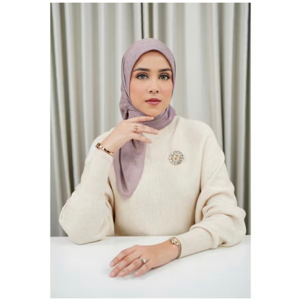 Buttonscarves Monogram Scramble Voile Square - Aurora