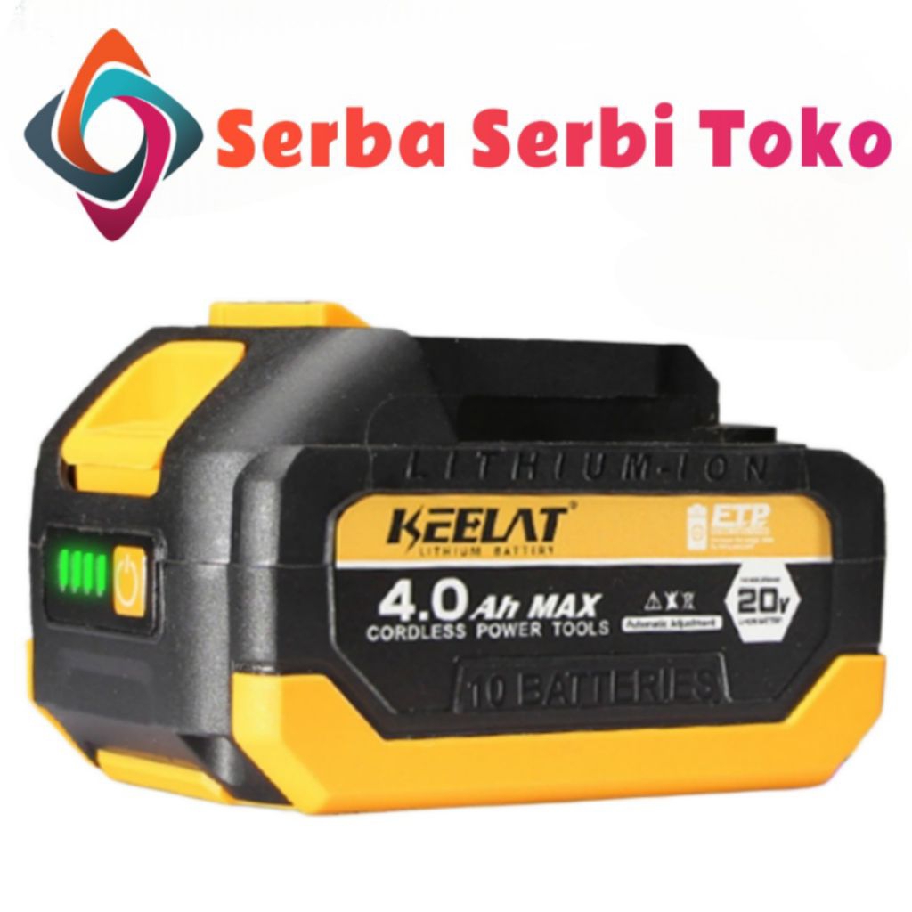 KEELAT BATERAI BOR IMPACT WRENCH 20V 4.0AH BATRE BOR IMPACT DRILL GERINDA KEELAT
