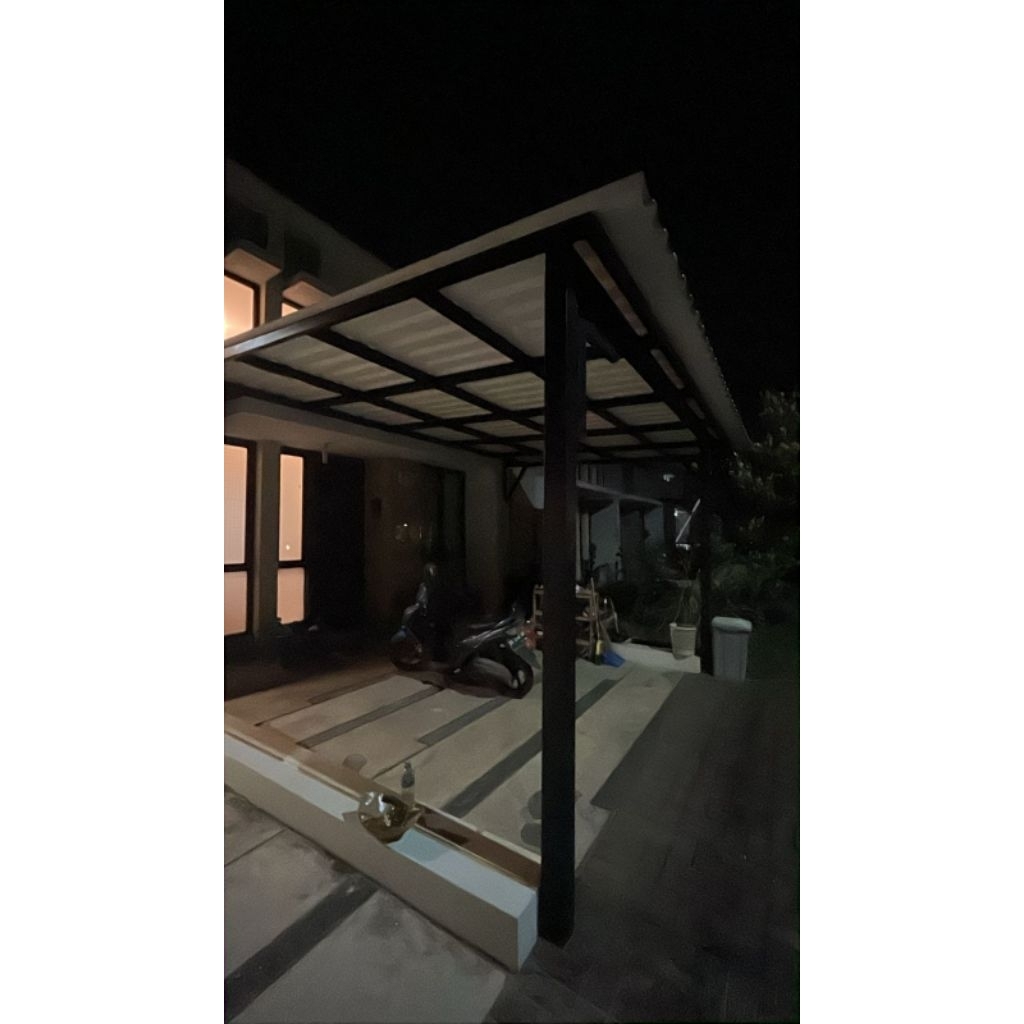 kanopi teras raka besi atap alderon
