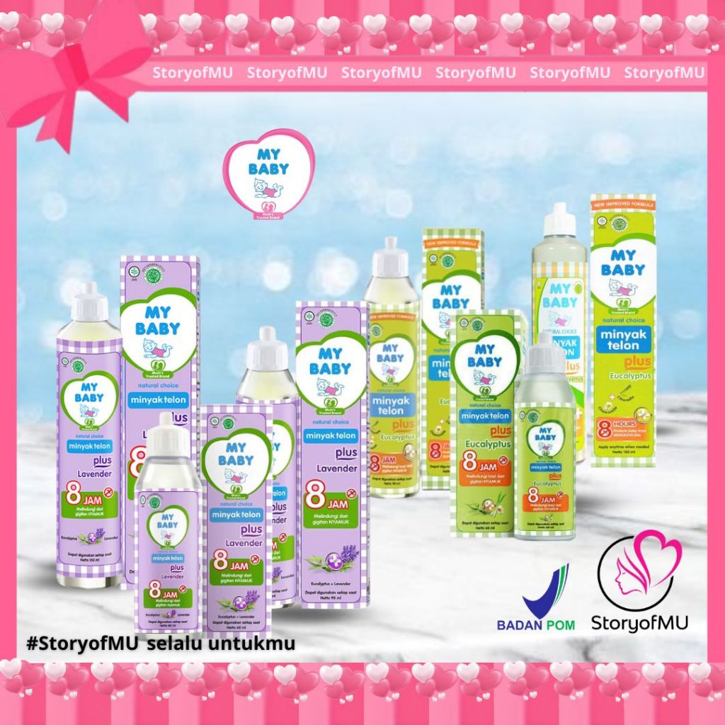 StoryofMU I  MY BABY Minyak Telon Plus Eucalyptus 30ml 60ml 90ml 150ml - Minyak Telon Bayi