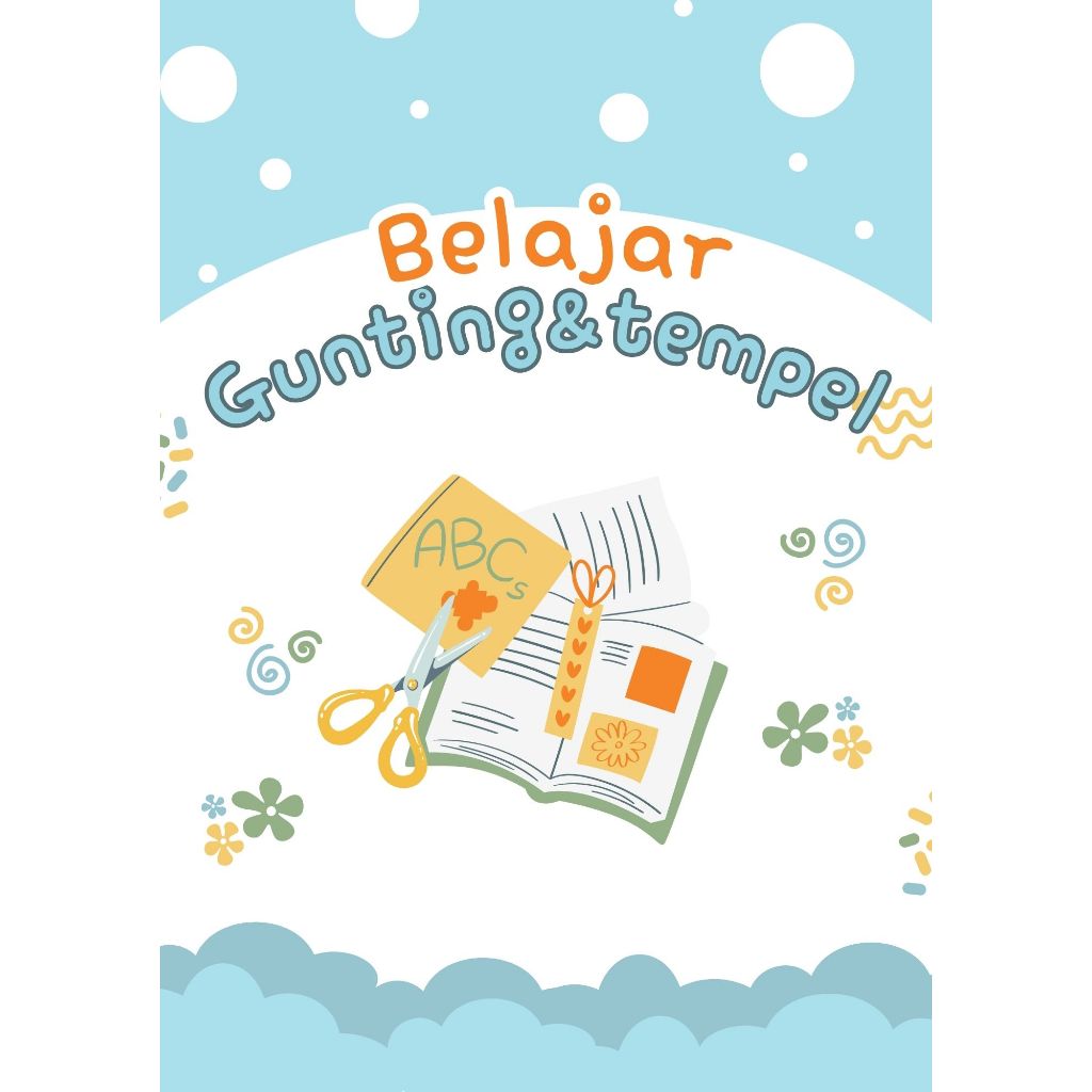 

WorksheetBelajar Menggunting & Menempel - Printable buku tracing - Buku Anak - Belajar Menggunting Menempel Anak usia 3-6 tahun