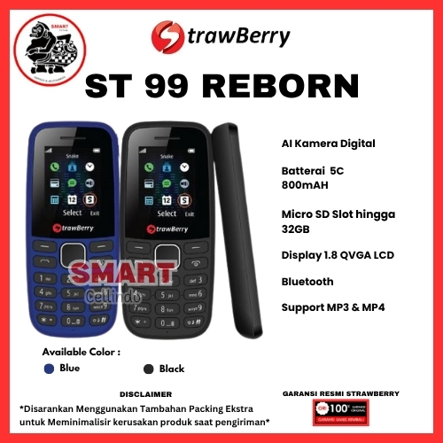 HP STRAWBERRY ST99 REBORN CANDYBAR (GARANSI RESMI STRAWBERRY)
