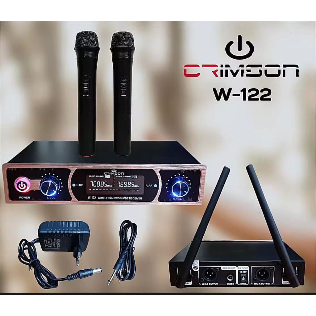MIC MICROPHONE WIRELESS CRIMSON W-122 VHF MICROPHONE Original