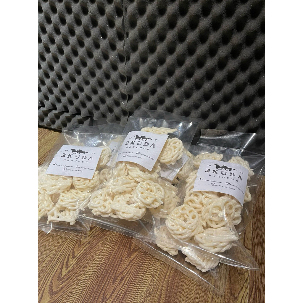 

Kerupuk khas Sidoarjo Bawang 2 kuda 150gr