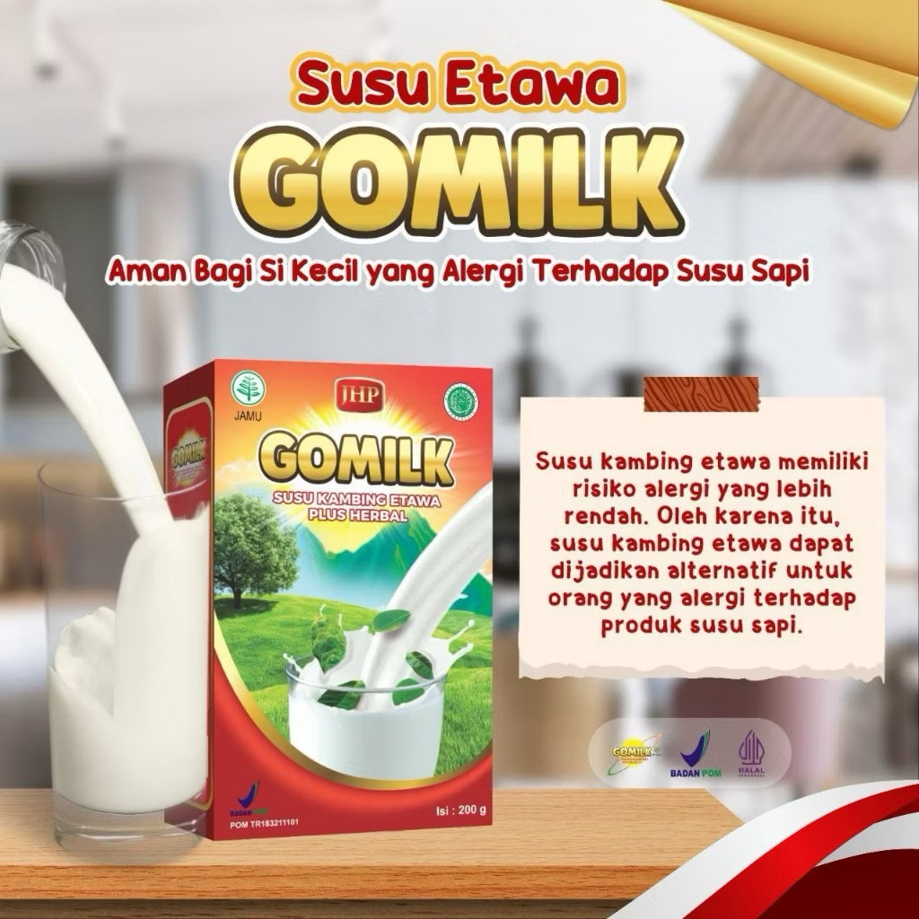 

[GOMILK OFFICIAL ] Susu Gomilk Etawa Halal Terbaik Susu Kambing Etawa Gomilk Kualitas Premium