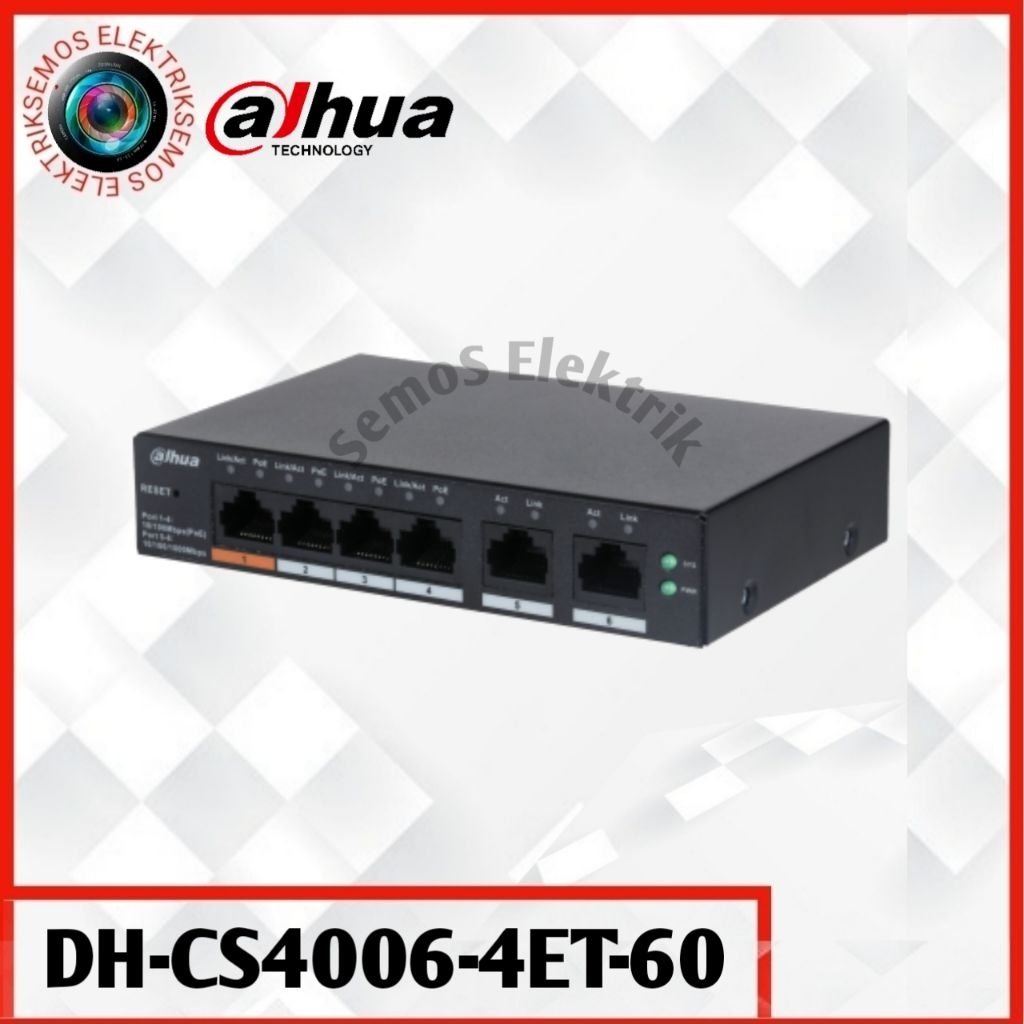 DAHUA SWITCH POE 4 PORT CS4006-4ET-60 ORIGINAL DAHUA