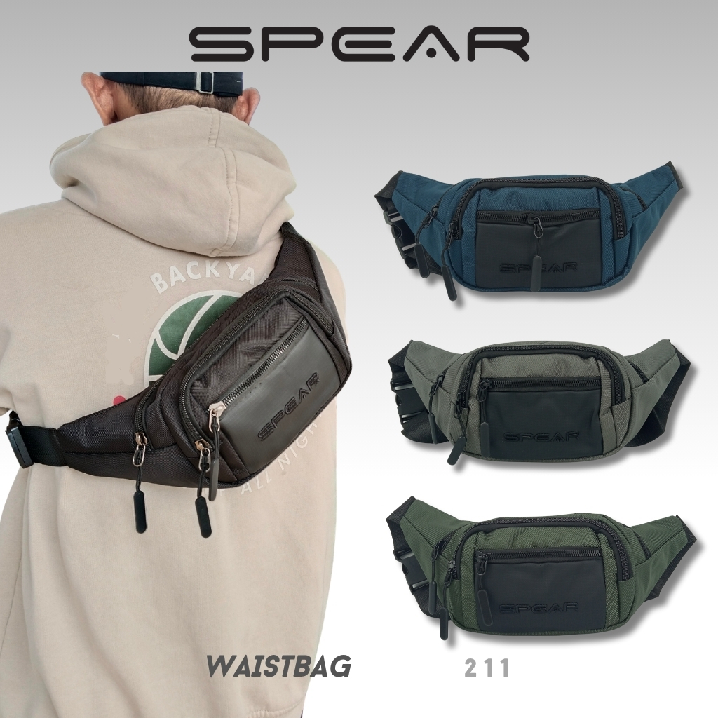 READY STOCK SPEAR SKU 1 - TAS WAISTBAGS IMPORT SELEMPANG TAS PINGGANG BRANDED GROSIR CUCI GUDANG