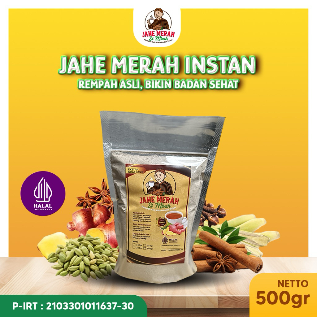 

Jahe Merah Si Mbah Bubuk + Gula (Sangrai)