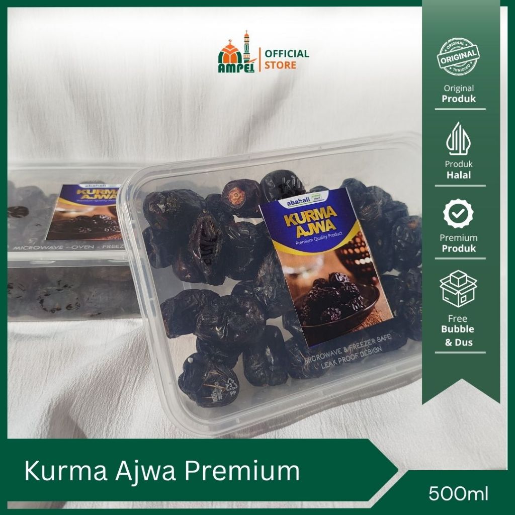 

Kurma Ajwa 500 gram Premium Jumbo Original Kurma Nabi Ajwa dari Madinah Oleh Oleh Haji dan Umroh