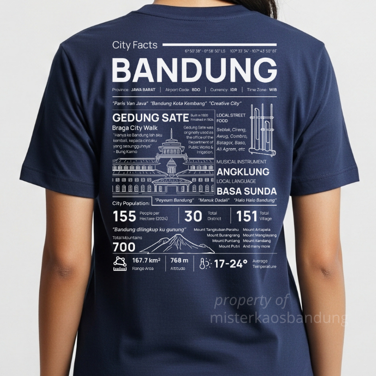 Kaos Distro Bandung | Kaos Bandung City Fact| Mister Kaos Bandung |  Kaos Oleh Oleh Bandung